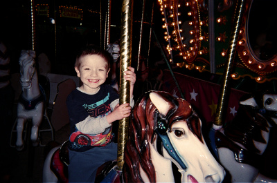 Fun on the merry go round